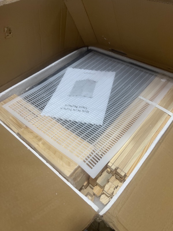 Photo 2 of CREWORKS Bee Hive Boxes 10 Frame Langstroth Beehive, Bee Keeping Starter Kit Includes 1 Super Bee Box & 1 Bee Brood Box with Beehive Frames and Foundation, 2 Layers Complete Bee Hive Kit