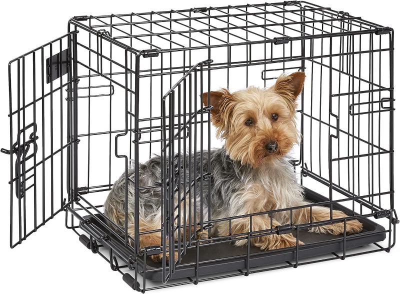 Photo 1 of  MidWest Homes for Pets Newly Enhanced Double Door iCrate Dog Crate, Includes Leak-Proof Pan, Floor Protecting Feet, Divider Panel & New Patented Features 