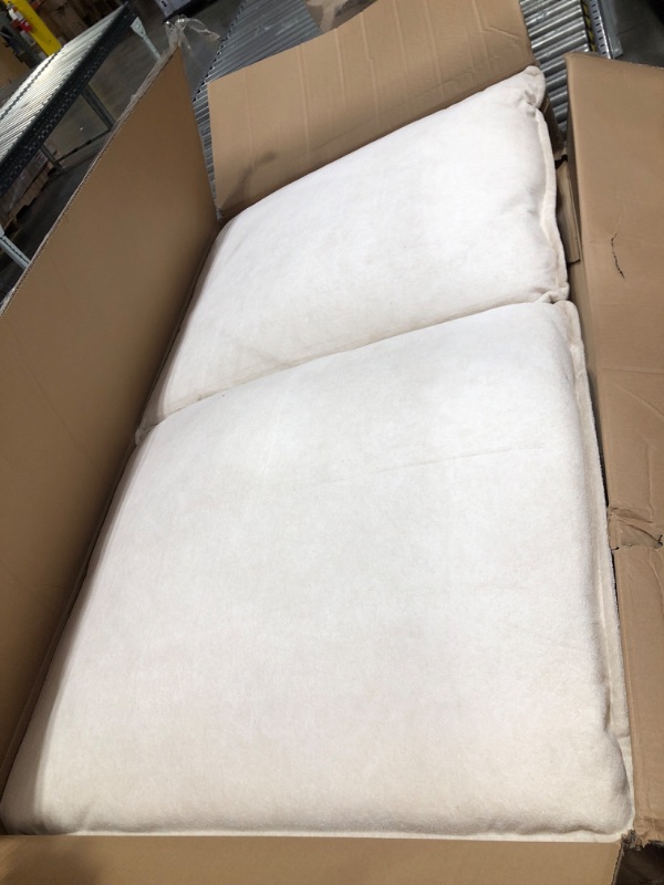 Photo 2 of [2 BOXES OF 3] VanAcc 49 Inch Sofa, Comfy Sofa Couch with Extra Deep Seats, Modern Sofa- 2 Seater Sofa, Couch for Living Room Apartment Lounge, Beige Chenille [CUSHIONS ONLY]
