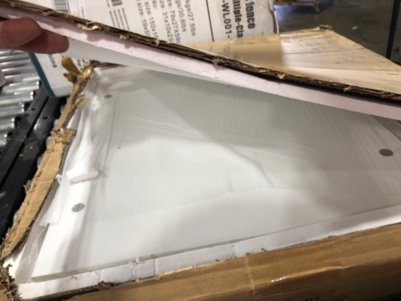 Photo 1 of TRIXIE Litter Box Enclosure, Hidden Kitty Litter Box Cabinet, Furniture Style, White,(19.84 LBS)