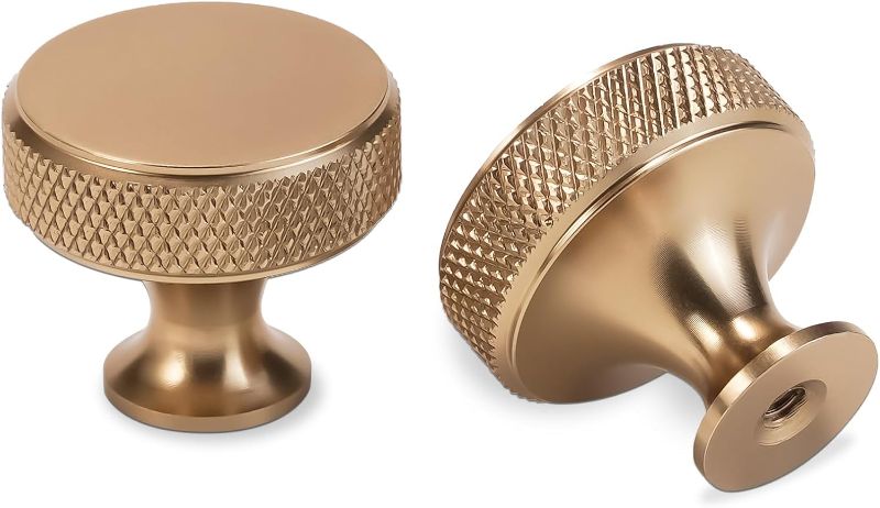 Photo 1 of 10 Pack Kitchen Cabinet Knobs Champagne Copper Knurled Cabinet Pulls Gold Drawer Knobs Kitchen Hardware Kitchen Handles for Cabinets Cupboard Knobs Drawer Knobs
