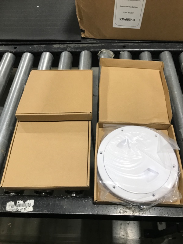 Photo 1 of 3 Pack Boat Hatch Circular Non Slip Inspection Hatch Boat Detachable Deck Hatch Cover with 18 Attached Screw Boat Parts for Marine Yacht RV Truck Vent Accessories 6 Inch White