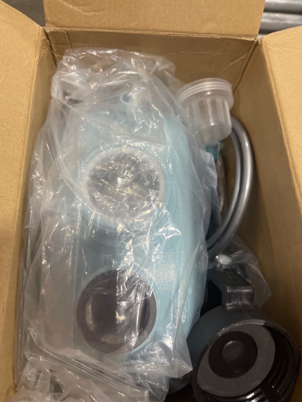 Photo 1 of Battery Powered Sprayer 2 Gallon, Upgrade Powerful Electric Sprayer with 3 Mist Nozzles, Rechargeable Handle, Retractable Wand, Garden Sprayer with Adjustable Shoulder Strap for Lawn,Garden,Cleaning Blue