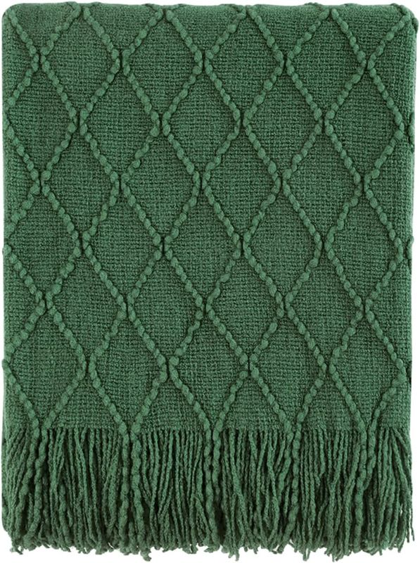 Photo 1 of Bourina Throw Blanket 50x60 inches Green