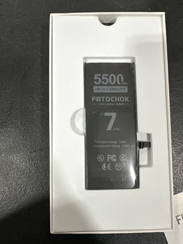 Photo 2 of  [5500mAh] Battery for iPhone 7/ 7G, High Capacity 0 Cycle A+
Replacement 7 with Complete Repair Tool Kit (7 only)