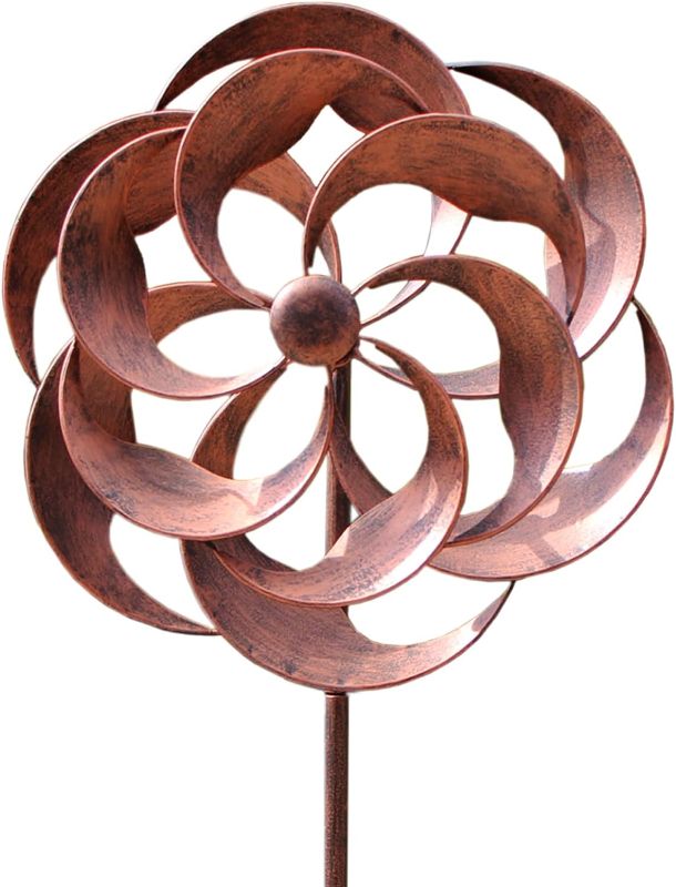 Photo 1 of 360 Degrees Metal Swivel Classical Wind Spinner Willow Leaves for Patio Lawn Outdoor Yard Lawn Garden
