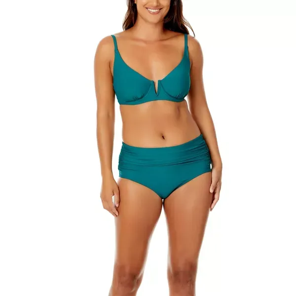 Photo 1 of Anne Cole - Women's V Wire Elongated Underwire Bikini Swim Top