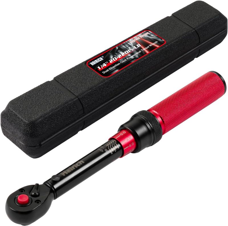 Photo 1 of 1/4-Inch Torque Wrench, Dual-direction Small Torque Wrench 20-220in.lb/2.3-24.9Nm, 72 tooth High Precision Professional Torque Wrench with Dual Range Scales