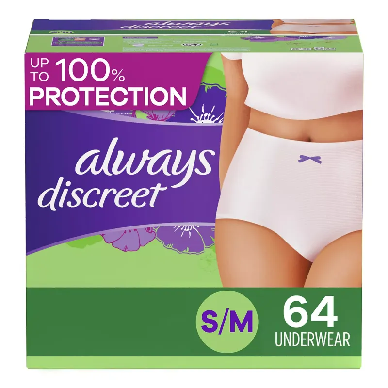 Photo 1 of Always Discreet, Incontinence & Postpartum Underwear For Women, Size Small/Me...
