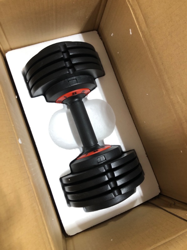 Photo 2 of Adjustable Dumbbell 25LB Single Dumbbell Weight, 5 in 1 Weight Dumbbell with Anti-Slip Metal Handle, Suitable for Home Gym Exercise Equipment