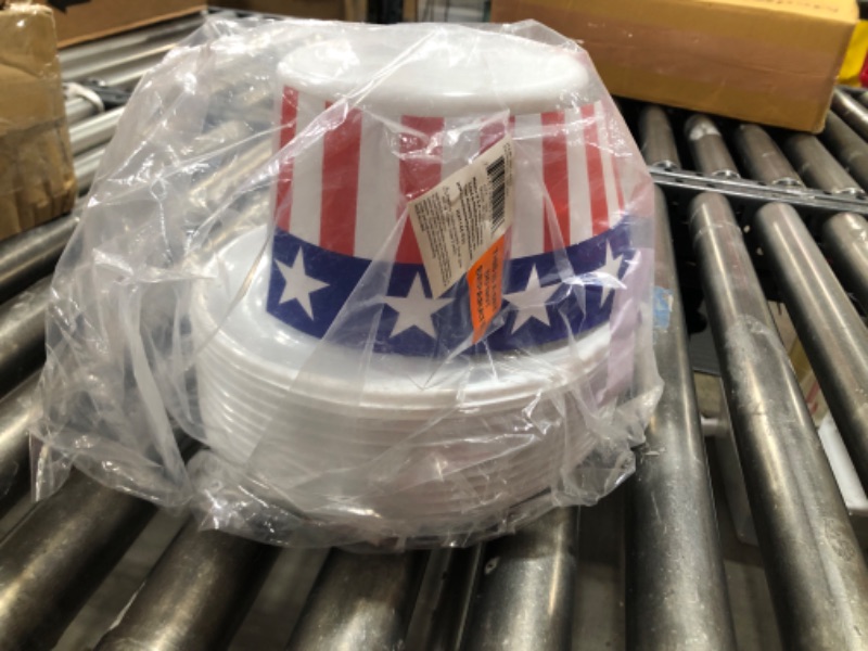 Photo 2 of (12 Pack) Patriotic July 4th USA Top Hats for Adults and Kids
