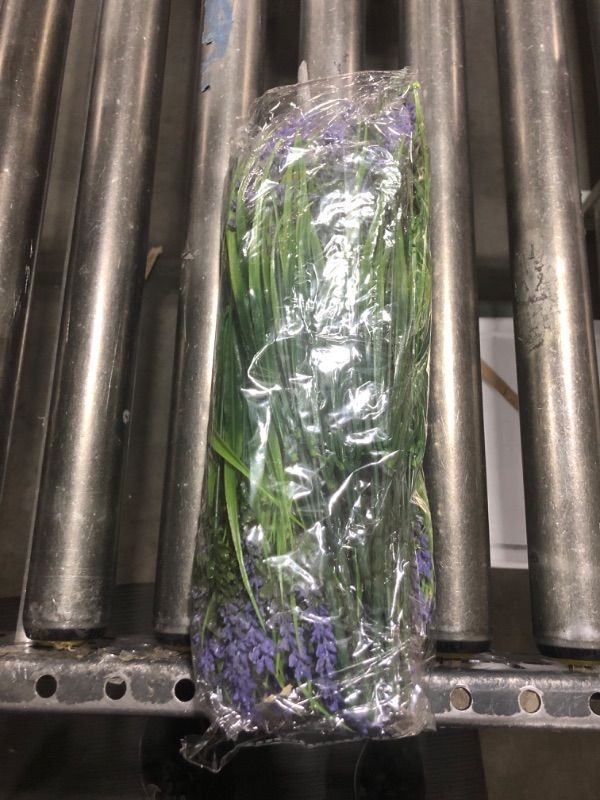 Photo 1 of 12 Bundles Artificial Plants Outdoor, 18.2" UV Resistant Faux Monkey Grass Greenery Stems 