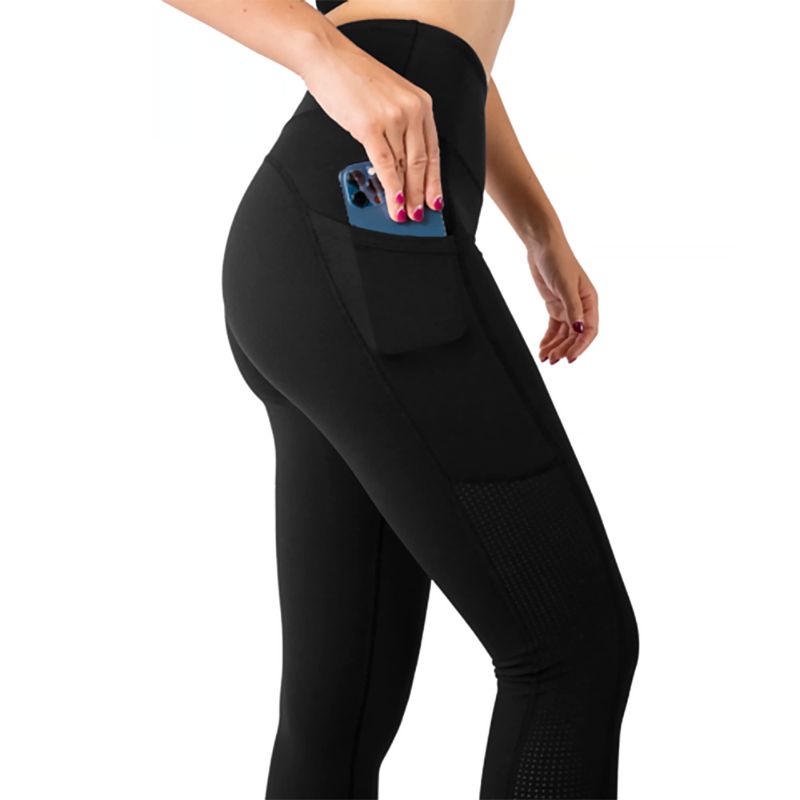 Photo 1 of 
High Waisted Leggings with Pockets for Tummy Control | Breathable Yoga Pants Pack of 01 Small Black
