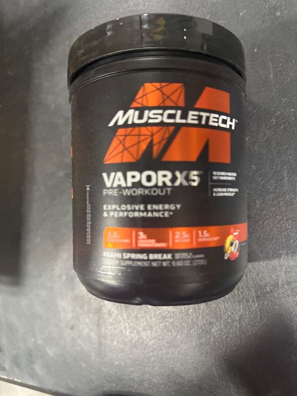 Photo 2 of Pre Workout Powder | MuscleTech Vapor X5 for Men & Women, Energy Drink Mix Sports Nutrition Pre-Workout Miami Spring Break (30 Servings)-Package Varies Miami Spring Break 30 Servings (Pack of 1)