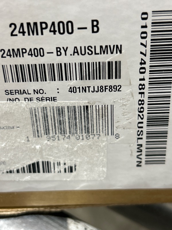 Photo 2 of LG FHD (1920 x 1080) 24 Inch Computer Monitor, IPS, AMD FreeSync, 3-Side Borderless Design, 75Hz, 5ms, Reader Mode, Smart Energy Saving, OnScreen Control, HDMI, D-Sub, 24MP400-B, Black
