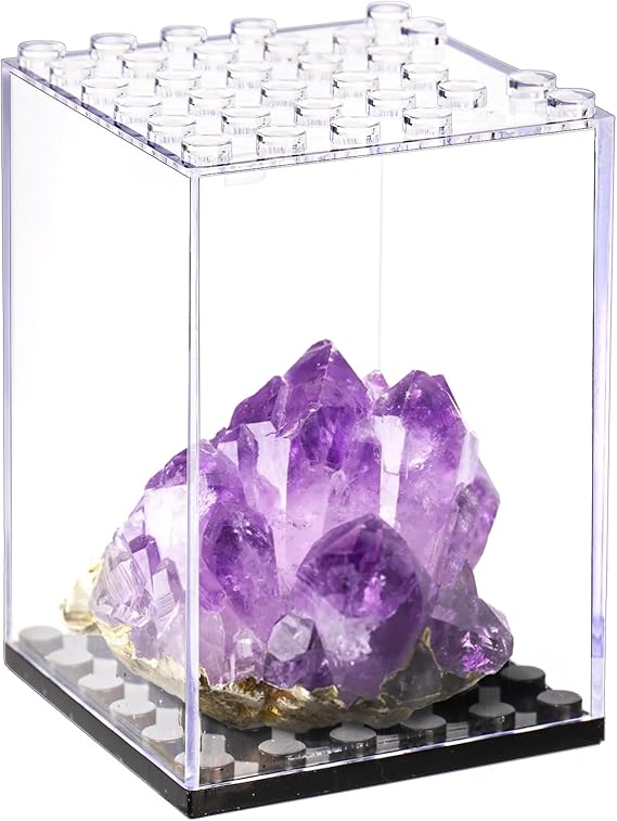 Photo 1 of Single Plastic Small Action Figure Storage Case, Stackable Clear Building Block Display Box for Action Figures, Collectibles, Rocks Display