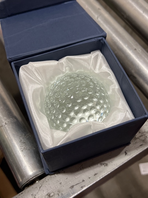 Photo 2 of Amlong Crystal Golf Ball Paperweight 3 inch with Gift Box
