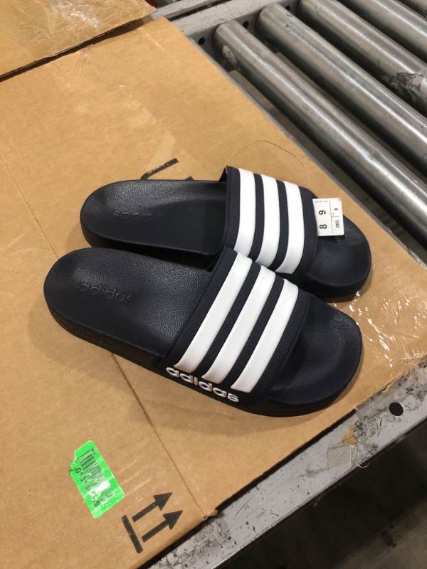 Photo 2 of adidas Unisex-Adult Adilette Shower Slides Sandal 13 Women/12 Men Legend Ink/White/Legend Ink