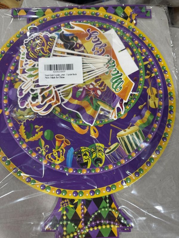 Photo 1 of 24Pcs Mardi Gras Cupcake Toppers Glitter Love Masquerade Masks Cupcake Food Fruit Picks Masquerade Mardi Gras Party Baby Shower Birthday Party Cake Decorations Supplies Color 4