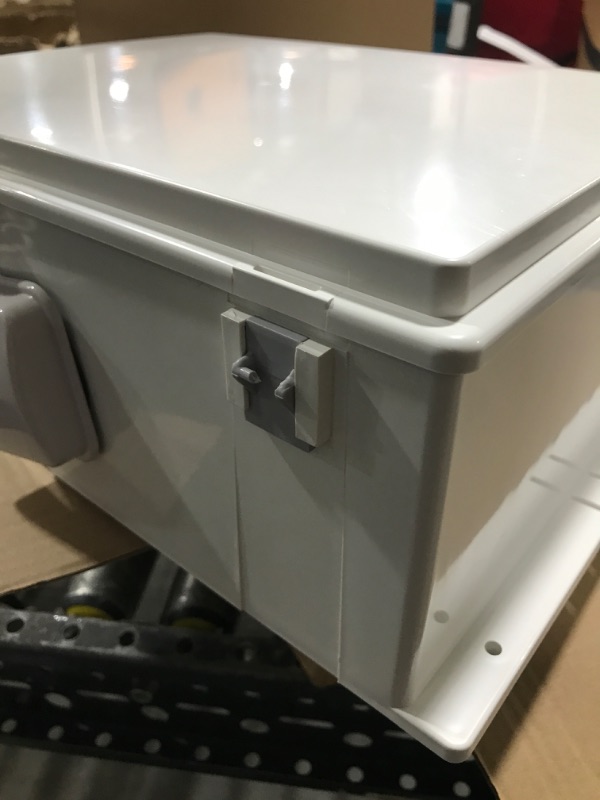 Photo 1 of Outdoor Electrical Junction Box, ABS Water Resistant Enclosure with Internal Mounting Panel & Hinged Cover (16"H* 12"L* 5.9"W & Thermostat)
