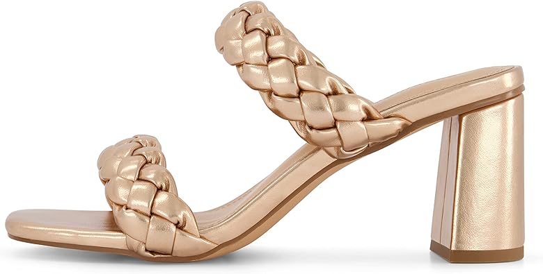 Photo 1 of Dunes + CUSHIONAIRE Technology Women's Iris braided Heel Sandal +Memory Foam and Wide Widths Available size 7.5 m