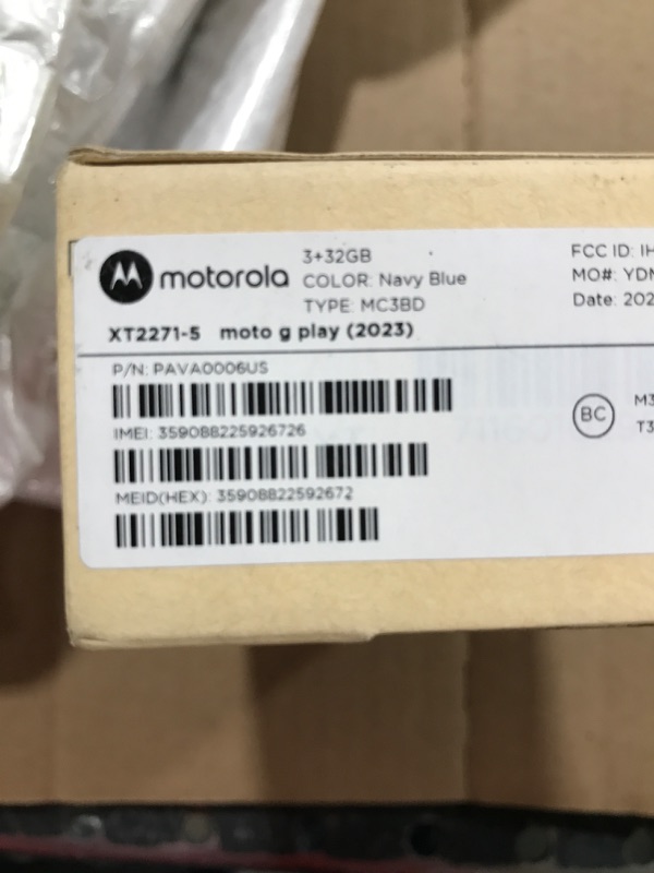 Photo 2 of Moto G Play 2023 3-Day Battery Unlocked Made for US 3/32GB 16MP Camera Navy Blue Navy Blue Unlocked Smartphone