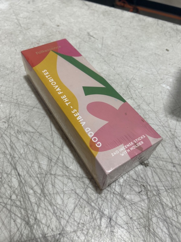 Photo 1 of Folkulture Incense Sticks Gift Set - Pack of 12 Insenses (240 Sticks) with Incense Holder - Rose & Geranium, Jasmine, Lavender, Nag Champa, Sandalwood, Patchoulli, Frankinsence Inscent (Good Vibes) The Favourites Pack of 12 (240 Sticks)