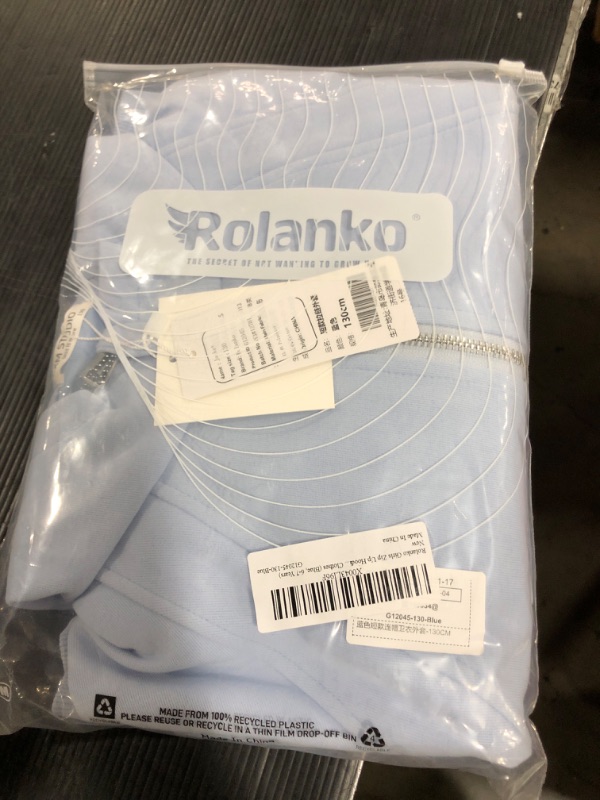 Photo 1 of rolanko girls zip up hoodie, (blue, 6-7 Years.)