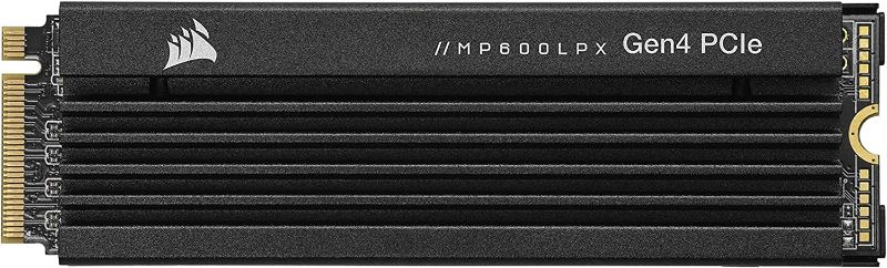 Photo 1 of Corsair MP600 PRO LPX 2TB M.2 NVMe PCIe x4 Gen4 SSD - Optimized for PS5 (Up to 7,100MB/sec Sequential Read & 6,800MB/sec Sequential Write Speeds, High-Speed Interface, Compact Form Factor) Black 2TB Black