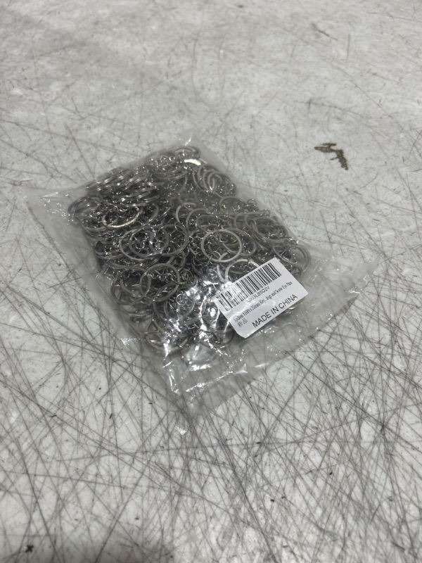 Photo 1 of 150Pcs 25mm Key Chain Rings Silver Keychain Accessories Keychain Making Kit with Jump Rings and Screw Eye Pins