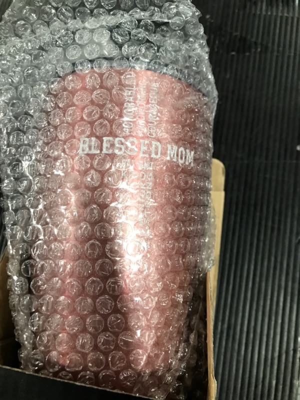 Photo 1 of Blessed Mom coffee Tumbler. (Rose Gold)