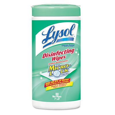 Photo 1 of Lysol Disinfecting Wipes, Lemon & Lime Blossom, 80 Wipes/Canister, 6 Canisters/Carton (1920077182CT)
