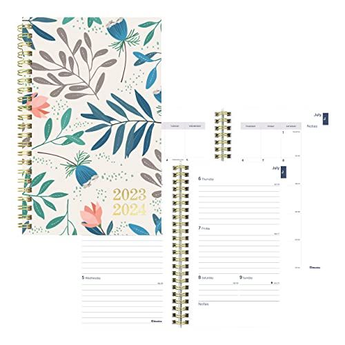 Photo 1 of Rediform Blueline Weekly/Monthly Academic Planner 13 Months July to July Twin-Wire Binding Poly Cover Foliage Design Multi
