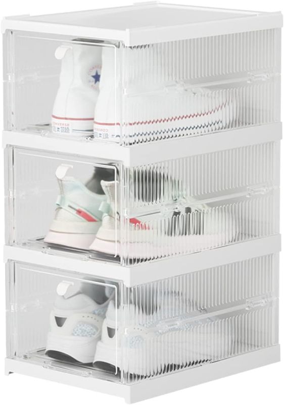 Photo 1 of ZEGROA Shoe Storage Shoe Organizer Shoe box (3 Layers) 