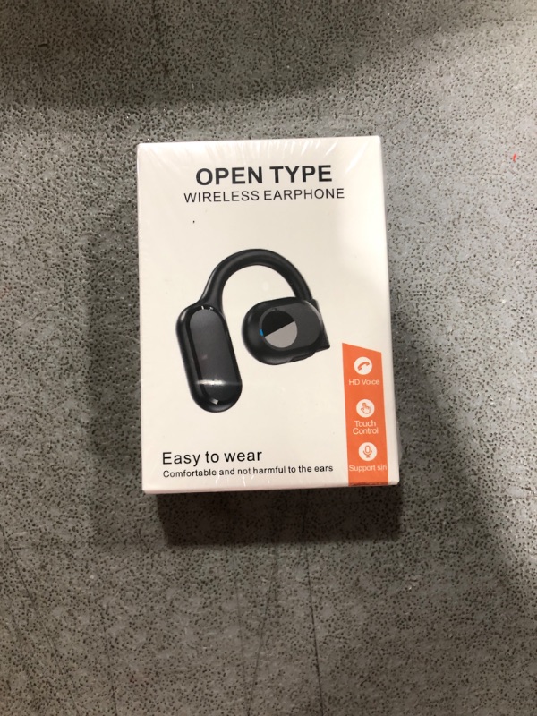 Photo 2 of Open Ear Headphones Bluetooth 5.3 Wireless Earbuds with 16.2mm Driver, Single Over-Ear Buds with Earhooks Built-in Mic Headset, 12H Playtime for Sports Workout Gaming by99-Black