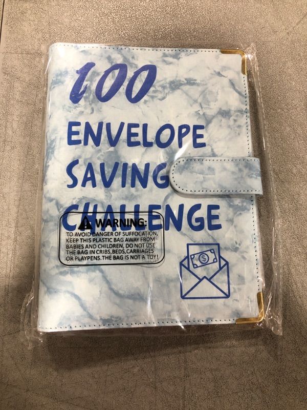 Photo 2 of 2024 Shiny Money Savings Challenges Book with Envelopes, (Blue)