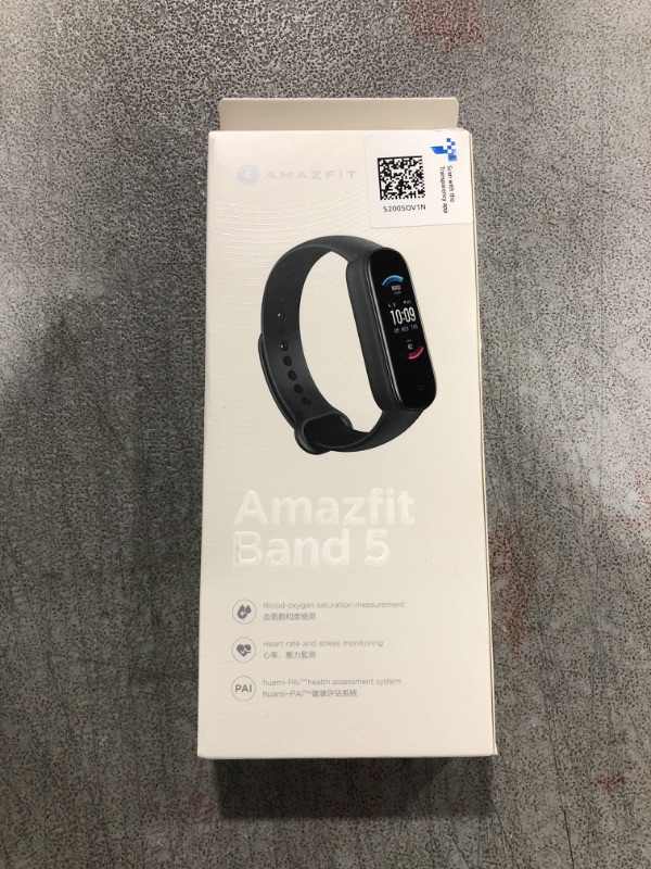 Photo 2 of Amazfit Band 5 Activity Fitness Tracker with Alexa Built-in, 15-Day Battery Life, Blood Oxygen, Heart Rate, Sleep & Stress Monitoring, 5 ATM Water Resistant, Fitness Watch for Men Women Kids, Black Band 5 Midnight Black