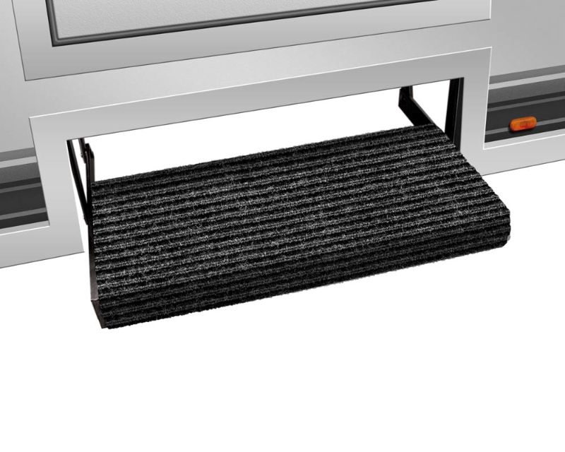 Photo 1 of  Prest-O-Fit 2-0420 Ruggids RV Step Rug Black Granite 23 in. Wide 