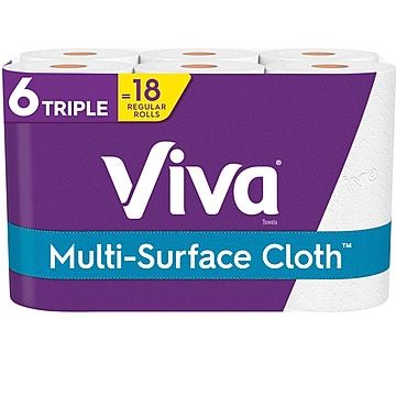 Photo 1 of  Viva Multi-Surface Cloth Paper Towels 6 Triple Rolls 