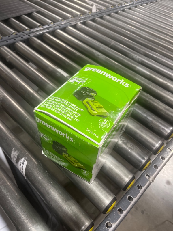 Photo 1 of Greenworks POWERALL 2pk 24V Power Tool Battery Starter Kit with Dual Port Rapid Charger