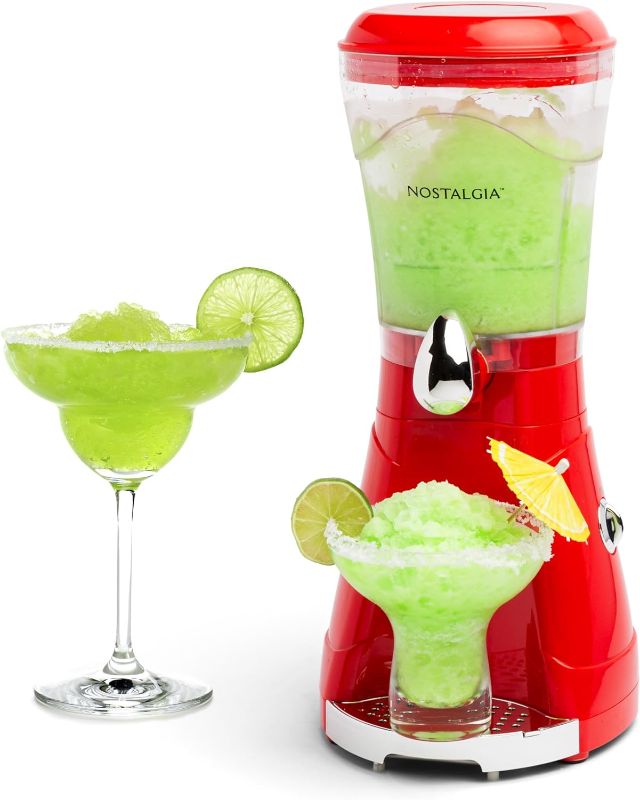 Photo 1 of  Nostalgia Margarita Machine - Blender for Smoothies, Margaritas, Daiquiris, and Slushies - Red - 64-Ounce 