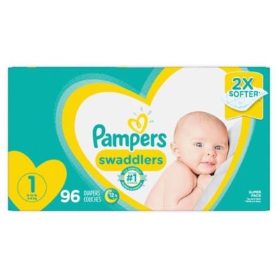 Photo 1 of  Pampers Swaddlers Newborn Diapers, Size 1, 96 Count 