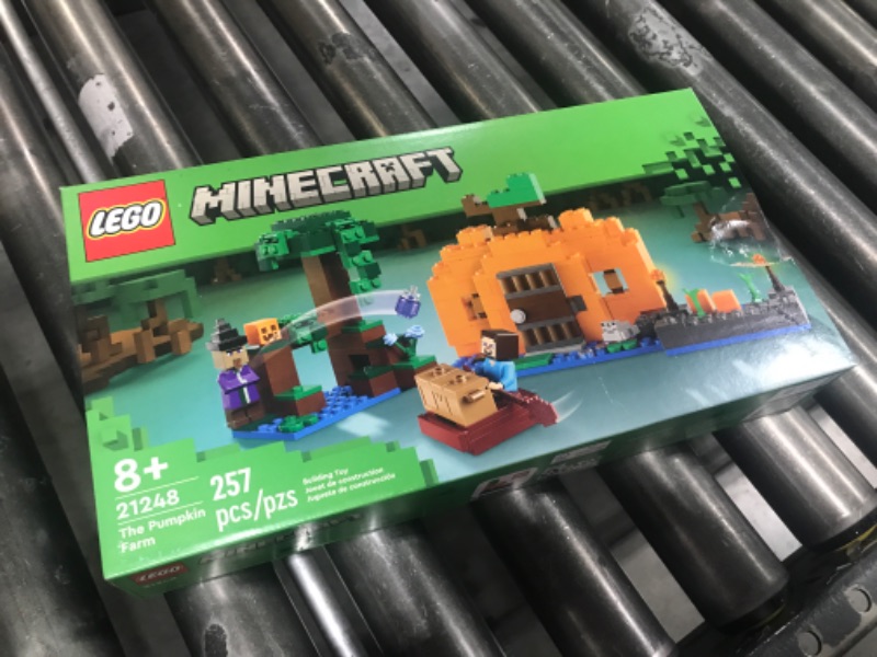 Photo 2 of  LEGO Minecraft The Pumpkin Farm 21248 Building Toy, Hands-on Action in The Swamp Biome Featuring Steve, a Witch, Frog, Boat, Treasure Chest and Pumpkin Patch, Minecraft Toy for Boys and Girls Aged 8+ 