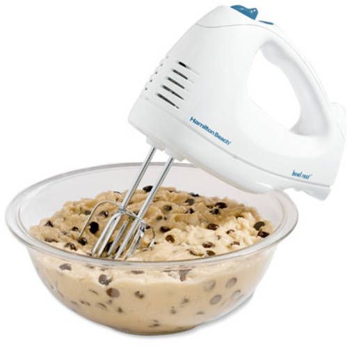 Photo 1 of  Hamilton Beach White 6 Speed Hand Mixer with Snap-on Case 