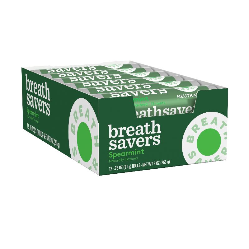 Photo 1 of  Breath Savers Spearmint Sugar Free Breath Mints Rolls 0.75 Oz 24 Count 