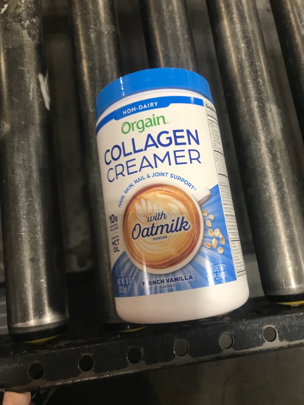 Photo 2 of  Orgain Collagen Coffee Creamer, 10g Grass Fed Hydrolyzed Collagen Peptides, French Vanilla - With Organic Oat Milk Powder, Coconut Oil, MCT Oil, Avocado Oil, Hair, Skin, Nail, & Joint Support - 10oz BEST BY 24 AUG 2024