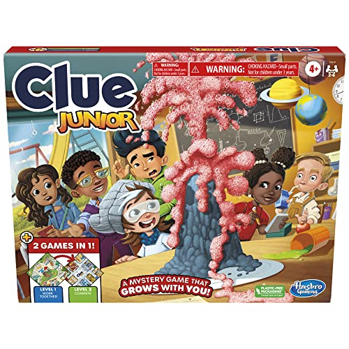 Photo 1 of  Clue Junior Game 2-Sided Gameboard 2 Games in 1 Clue Mystery Game for Ages 4+ 