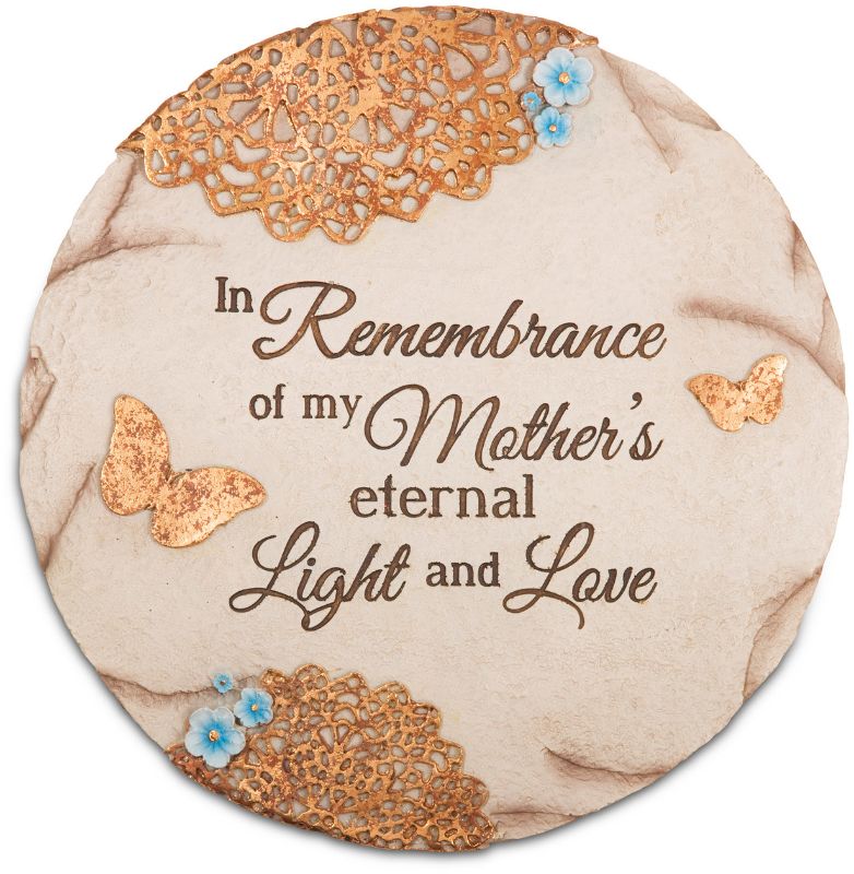 Photo 1 of  Pavilion Gift Company Remembering Mother Memorial Garden Stone 10-Inch Blue 