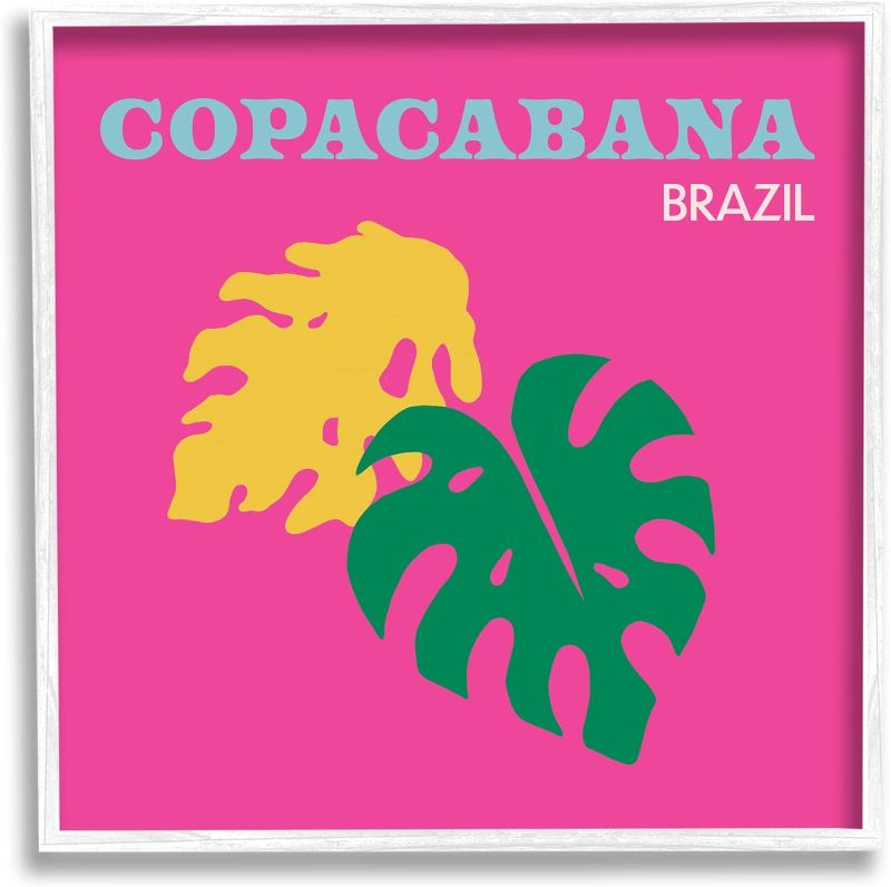 Photo 1 of  Stupell Industries Bold Copacabana Plant Leaves Framed Wall Art, Design by The Saturday Evening Post 