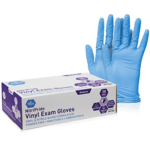 Photo 1 of  Nitrile Vinyl Exam Gloves Medium 100pc 